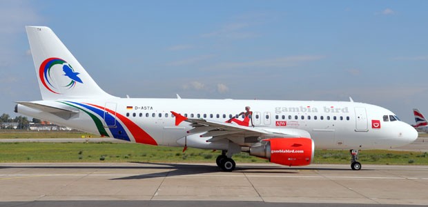 Airbus A319 von Gambia Bird: Die Maschinen heben nicht mehr ab.