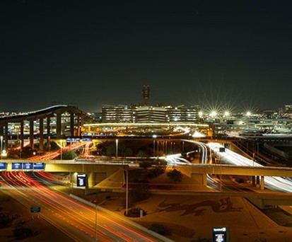 Flughafen Phoenix in der Nacht: Es kam zu einer ungewöhnlichen Situation.