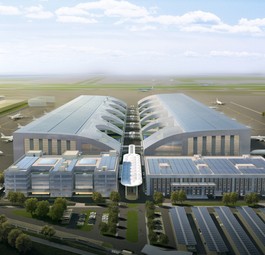 Animation des Haeco Xiamen Hangars: Es soll der mit Abstand größte Hangar der Welt werden.