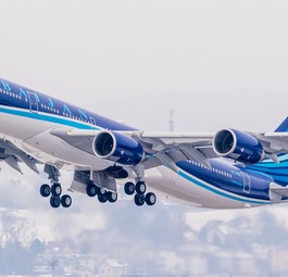 Airbus A340 von Azerbaijan Airlines: Bald via Minsk in die USA?