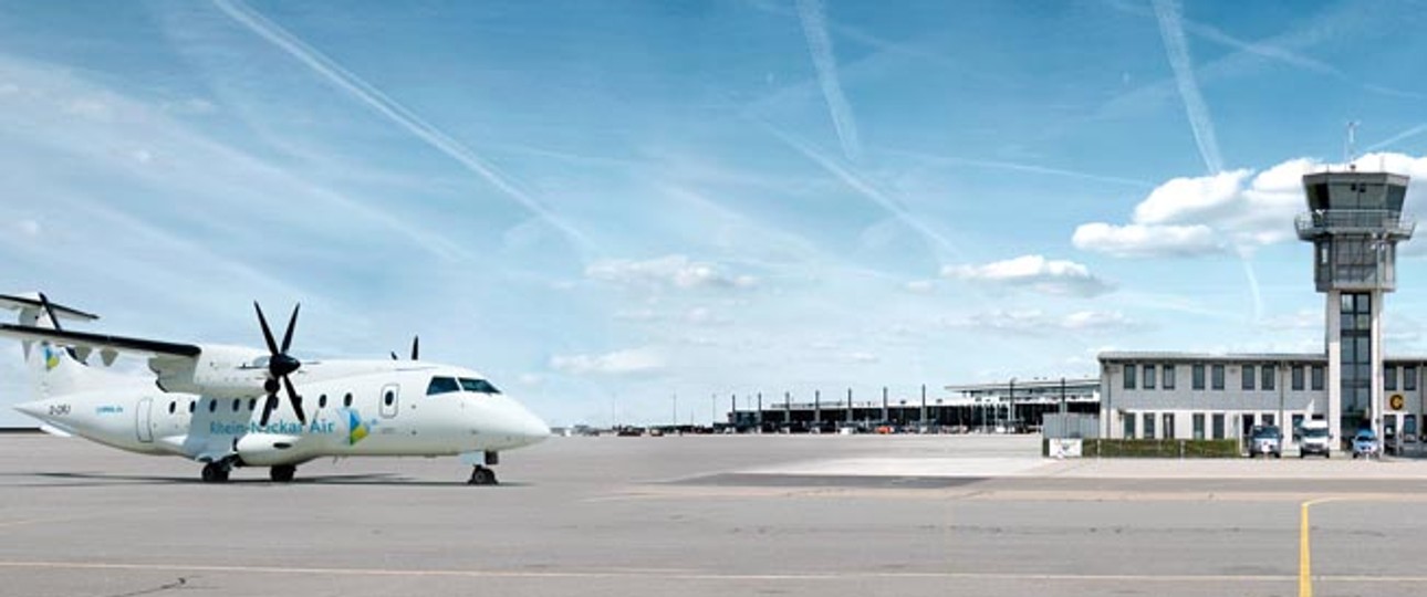 Dornier Do328 von Rhein-Neckar Air: «Sie kommt unkritisch mit der relativ kurzen Landebahn in Mannheim zurecht».