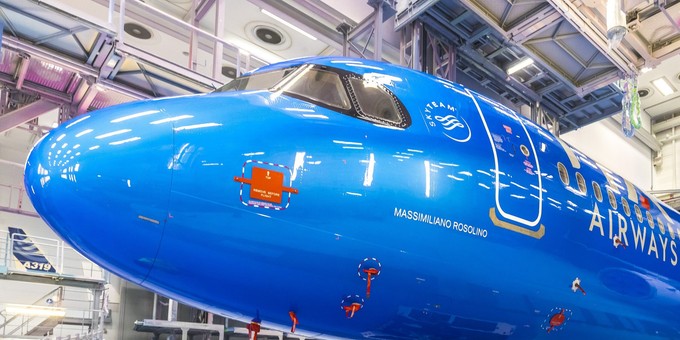 Der erste Airbus A321 Neo für ITA Airways: Heißt Massimiliano Rosolino.