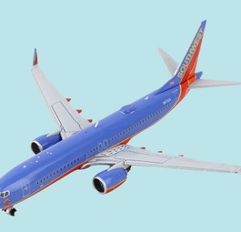 Modell einer Boeing 737 Max 8 von Southwest Airlines: Während es die Variante bereits in echt gibt, wird die erste Max 7 erst 2024 ausgeliefert.