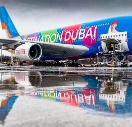 Airbus A380 von Emirates: Fliegt ein Mal täglich in die Schweiz.