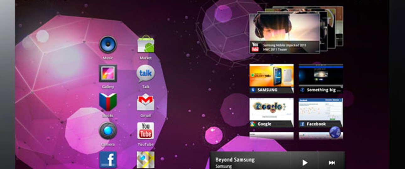 Das Samsung Galaxy Tab ist der leichteste Tablet am Markt.