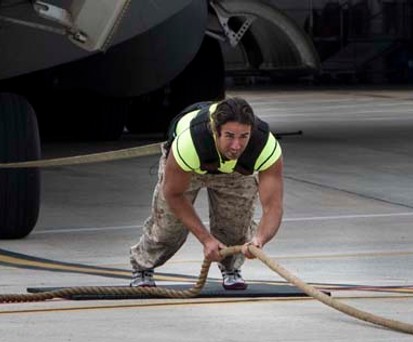 Mensch statt Schleppfahrzeug
