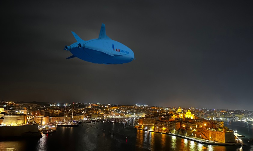 Airlander 10 über Malta (Montage): Soll Wirklichkeit werden.
