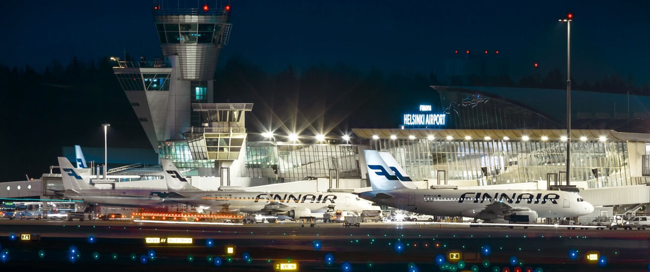 Flughafen Helsinki: Die russischen Autos nerven den Airport.