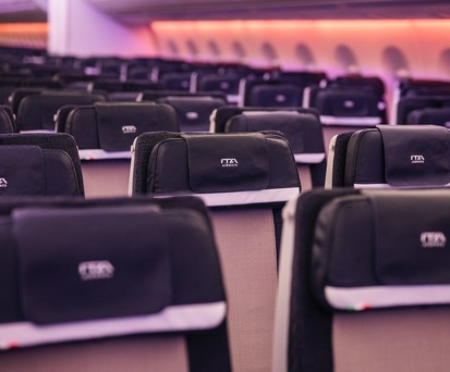 Die Economy Class im neuen Airbus A350 von ITA Airways.