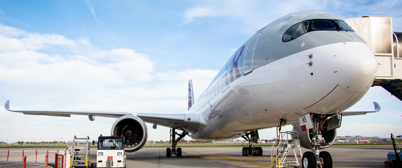 Airbus A350-1000 von Qatar Airways: Gerade nicht erwünscht.