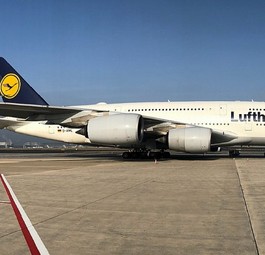 Airbus A380 of Lufthansa.