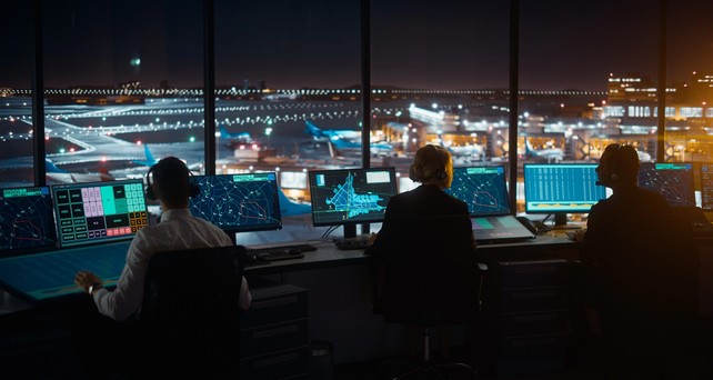 Fluglotsen in einem Tower: Ein anonymer Fluglotse wehrt sich gegen das Dauerbashing von Ryanair.