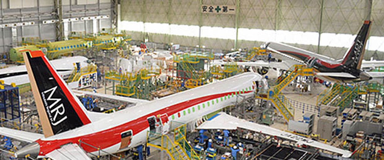 Werk von Mitsubishi: Die ersten Regional Jets sind bald fertig.