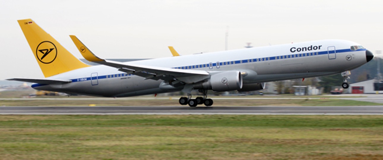 Condor-Boeing 767: Mehrere Zwischenfälle.