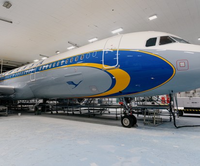 Airbus A321 von Lufthansa im Parabeldesign: Landet am Nachmittag in Frankfurt.