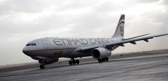Flugzeug von Etihad Cargo: Unglück an Bord einer der Maschinen.