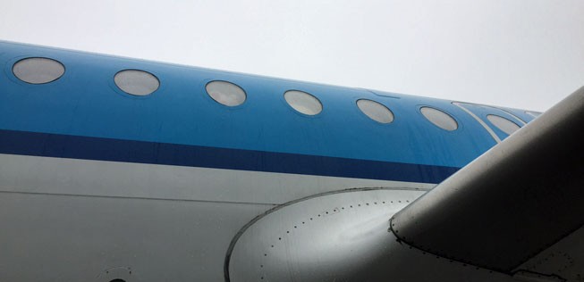 Ausgesonderte Fokker 100 von KLM.