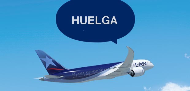 Werbeposter von LAN Peru (Montage): Personal setzt auf Streik.