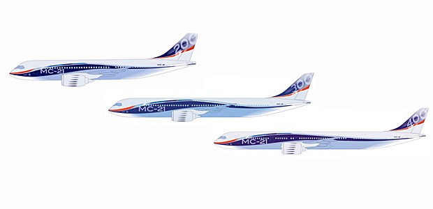 Die MS-21: Es soll drei Versionen des neuen Fliegers geben.