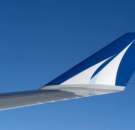 Blick aus einem Flieger von Corsair: Das Übernahmeverfahren zieht sich hin.