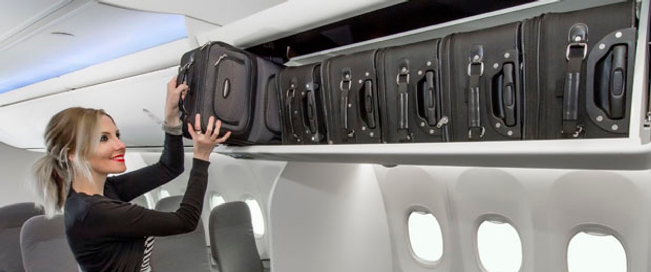 Space Bin von Boeing: Tiefer unten und mit mehr Stauraum.