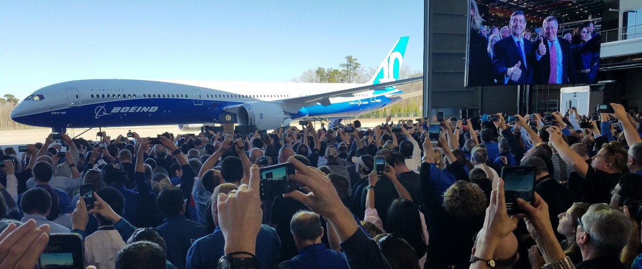 Rollout der Boeing 787-10 im Jahr 2017: Nach dem Dreamliner kam kein neues Modell mehr.
