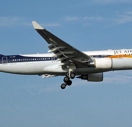 A330 von Jet Airways: Im letzten Moment sicher abgehoben.