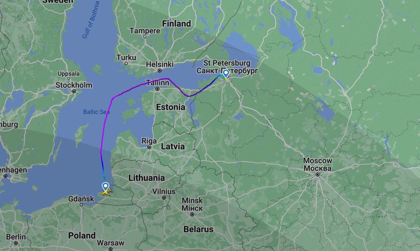 Umweg über Estland: Ein Flugzeug von Rossiya musste ausweichen.