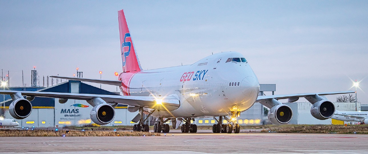 Boeing 747-200 von Geo Sky: Für Maastricht-Flüge braucht sie bald ein anderes Modell.