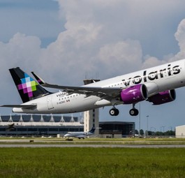 Airbus A320 Neo von Volaris am Flughafen Dallas: Die Mexikaner sehen eine Trump-Delle bei Flügen zwischen beiden Ländern.