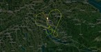 Herz über Zürich: Der Airbus A220 von Swiss flog diesen Kurs als Gratulation zur Silbermedaille.
