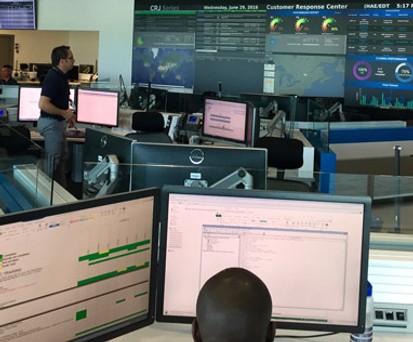 Customer Response Center von Bombardier: 75 Ingenieure und Sachbearbeiter arbeiten hier in Schichten rund um die Uhr.