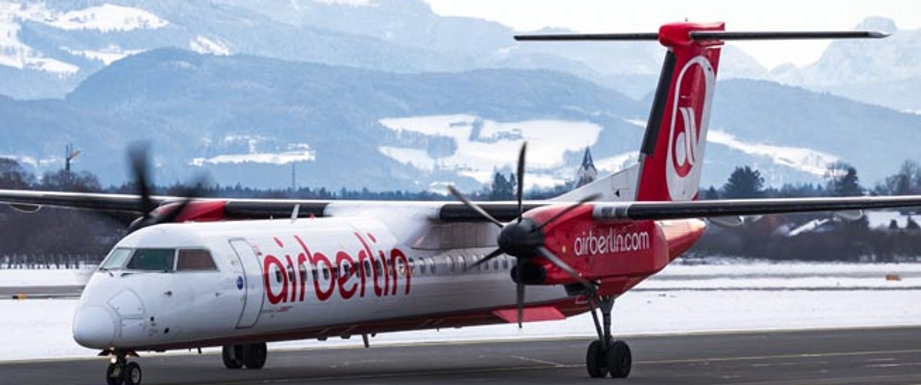 Bombardier Dash 8 von Air Berlin: Die Fluglinie kämpft mit dem Betrieb.