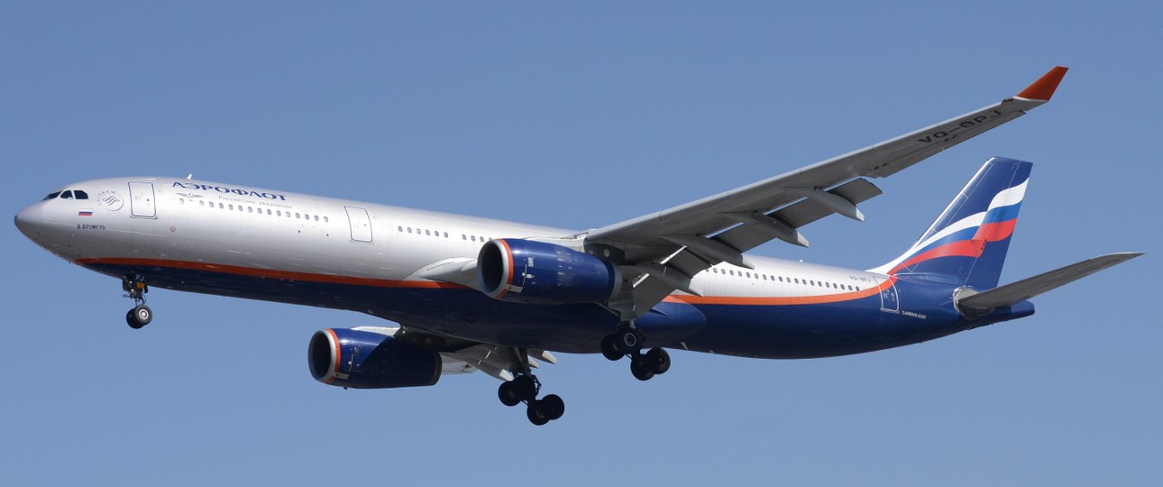 Ein Airbus A330-300 von Aeroflot: Solche ein Jet wird nun in Teheran gewartet.