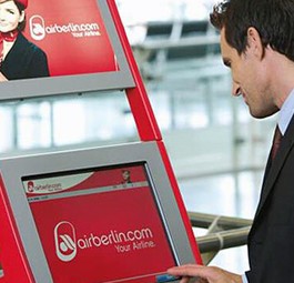 Check-In-Automat von Air Berlin: Bald wird er abgebaut.