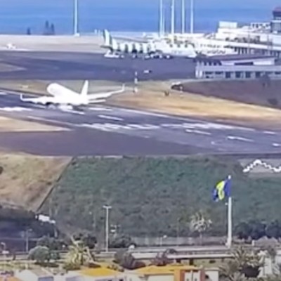 Airbus A320 Neo von Marabu bei der Landung: Er hüpfte einmal.
