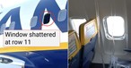 Von außen und innen zu sehen: der Fenster-Schaden an der Boeing 737.