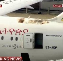 Dreamliner von Ethiopian: Massiver Schaden.