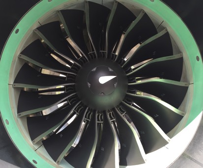 Triebwerk eines Airbus A220: 50 Prozent Leistungsreserven.