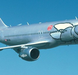 A320 von Fly Niki: Hochgerissen und runtergeplumpst.