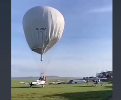 Heißluftballon: Falscher Ort für die Landung.