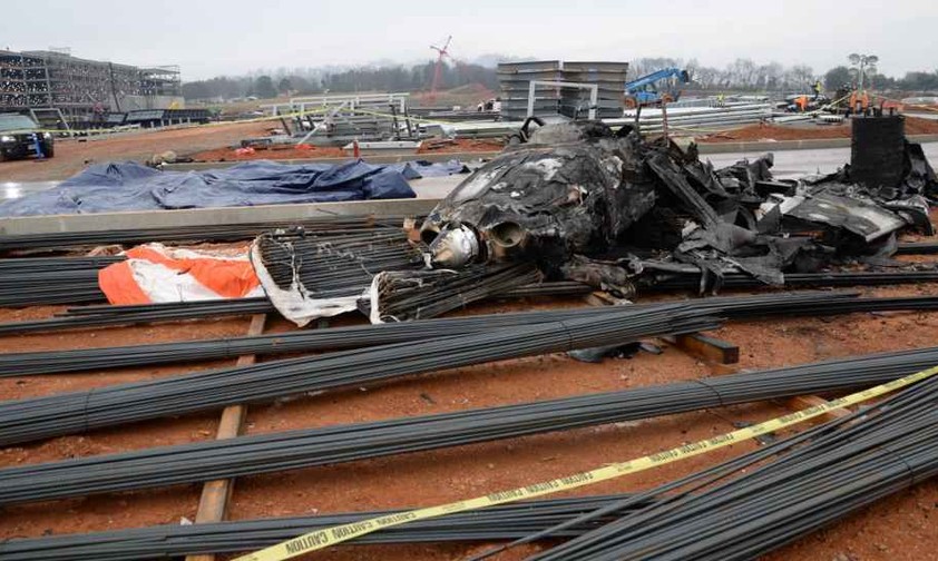 Das Wrack der sR22: Wirbelschleppen haben zum Absturz im Dezember 2021 geführt.