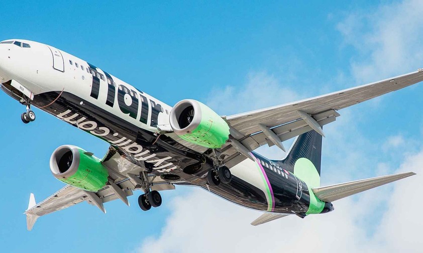 Eine Boeing 737 Max 8 von Flair Airlines: Die Fluggesellschaft hat Ärger mit der kanadischen Steuerbehörde.
