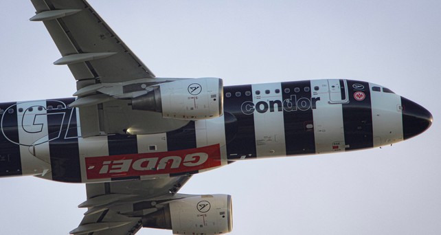 Airbus A320 D_ASGE von Condor: Durfte nicht mehr in Frankfurt landen.