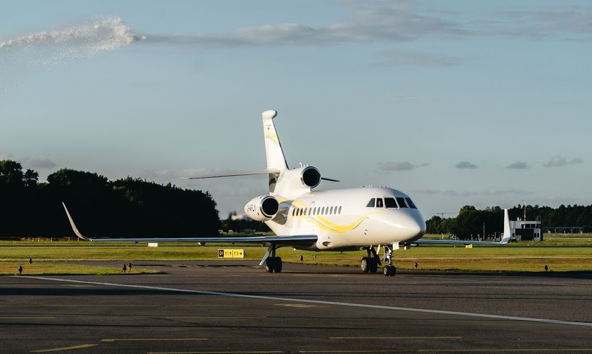 Dassault Falcon 900LX: Das Flugzeug mit der Kennung D-AFLY ist der jüngste Flottenzuwachs bei Luminar.