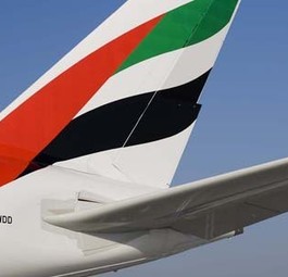 Emirates-A380: Hat den 2-Uhr-Slot ergattert.