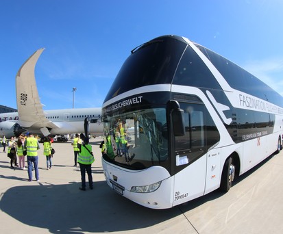 Dreamliner von Qatar Airways: Kann man am Flughafen Wien auch ohne Flugticket besuchen.