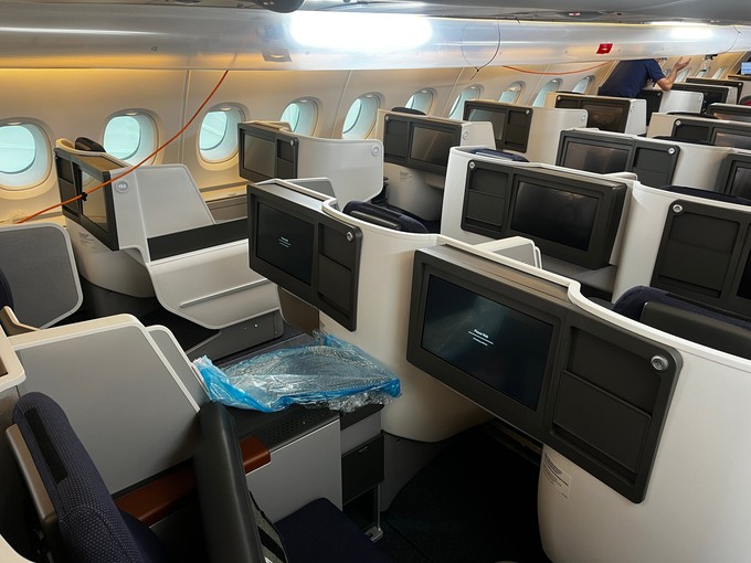 Neue Business Class: Noch sind die Arbeiten im Airbus A380 nicht ganz abgesachlossen.