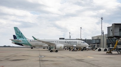 Airbus A220 von Cyprus Airways auf Zypern:  Die Airline musste drei Monate auf einen Flieger verzichten.