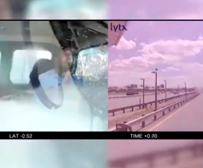 Moment der Kollision: Zum Glück verletzte sich der Fahrer nur leicht.